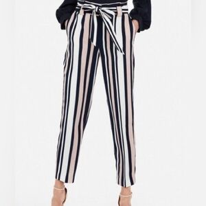 NWT Express Ankle High Rise Striped Pants